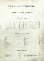 Table of Contents, Saline County 1896